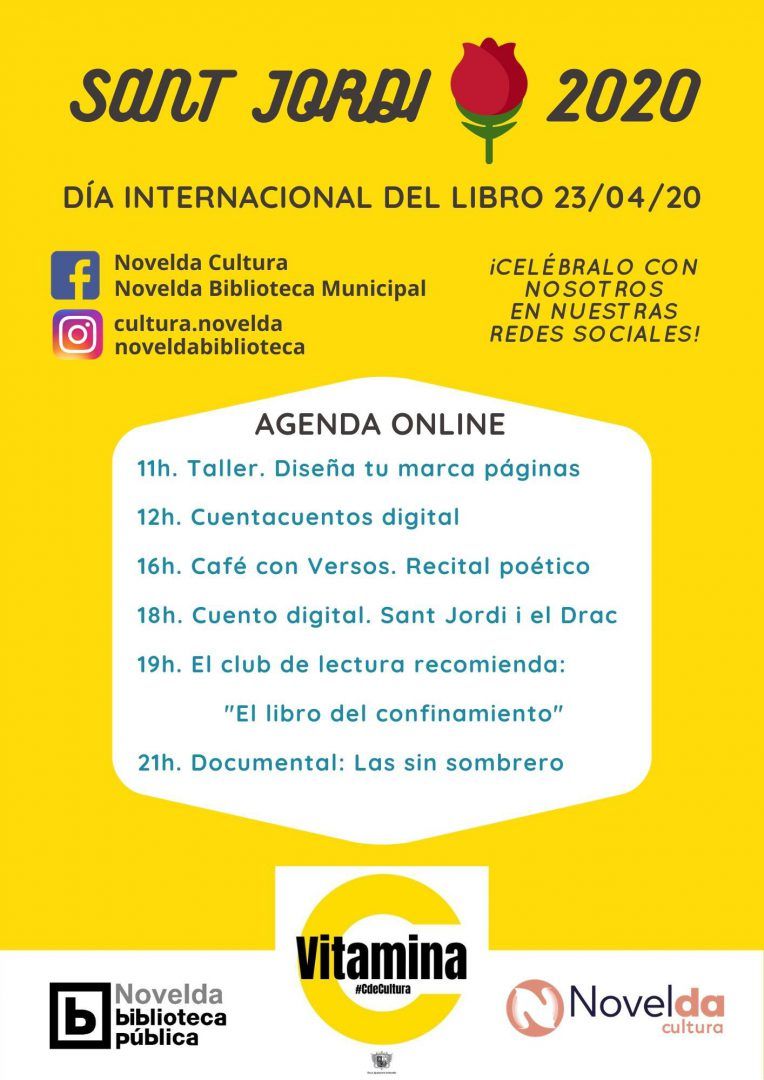 Cultura Y Biblioteca Te Invitan A Celebrar El Dia Internacional Del Libro Ayuntamiento De Novelda