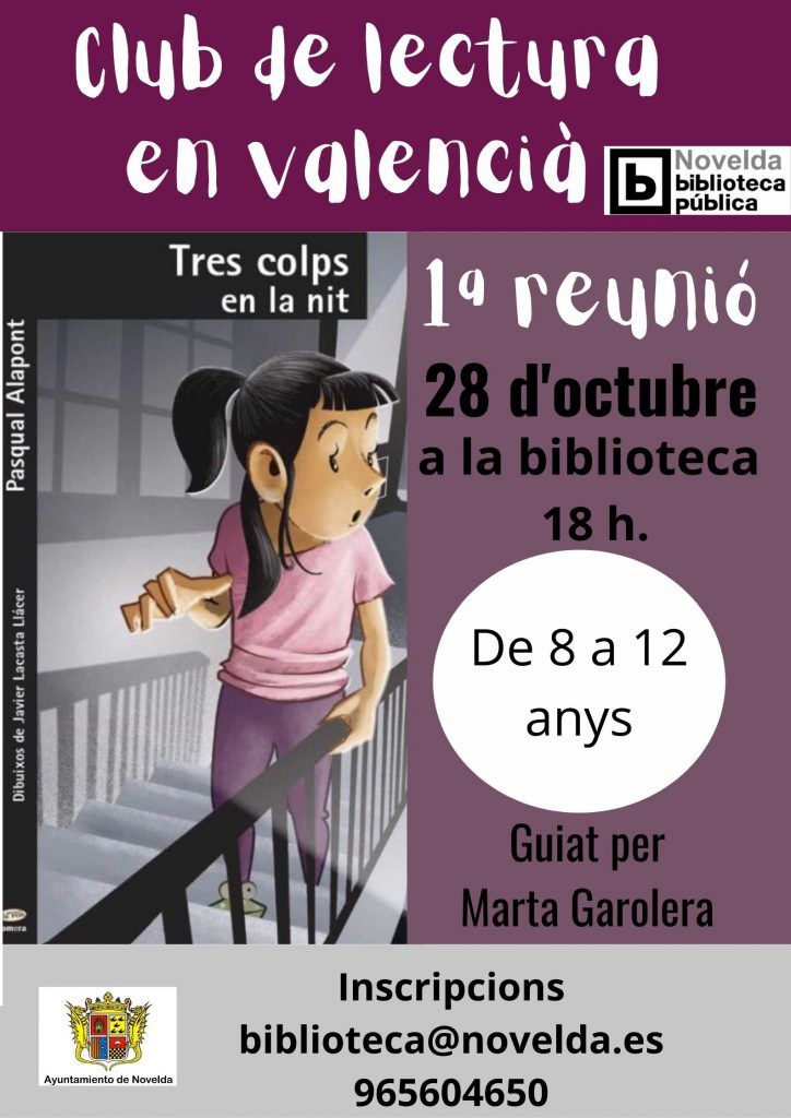 Ayuntamiento de Novelda Cartel-club-lectura-valenciano-21-22-724x1024 La Biblioteca Municipal reinicia els seus clubs de lectura 