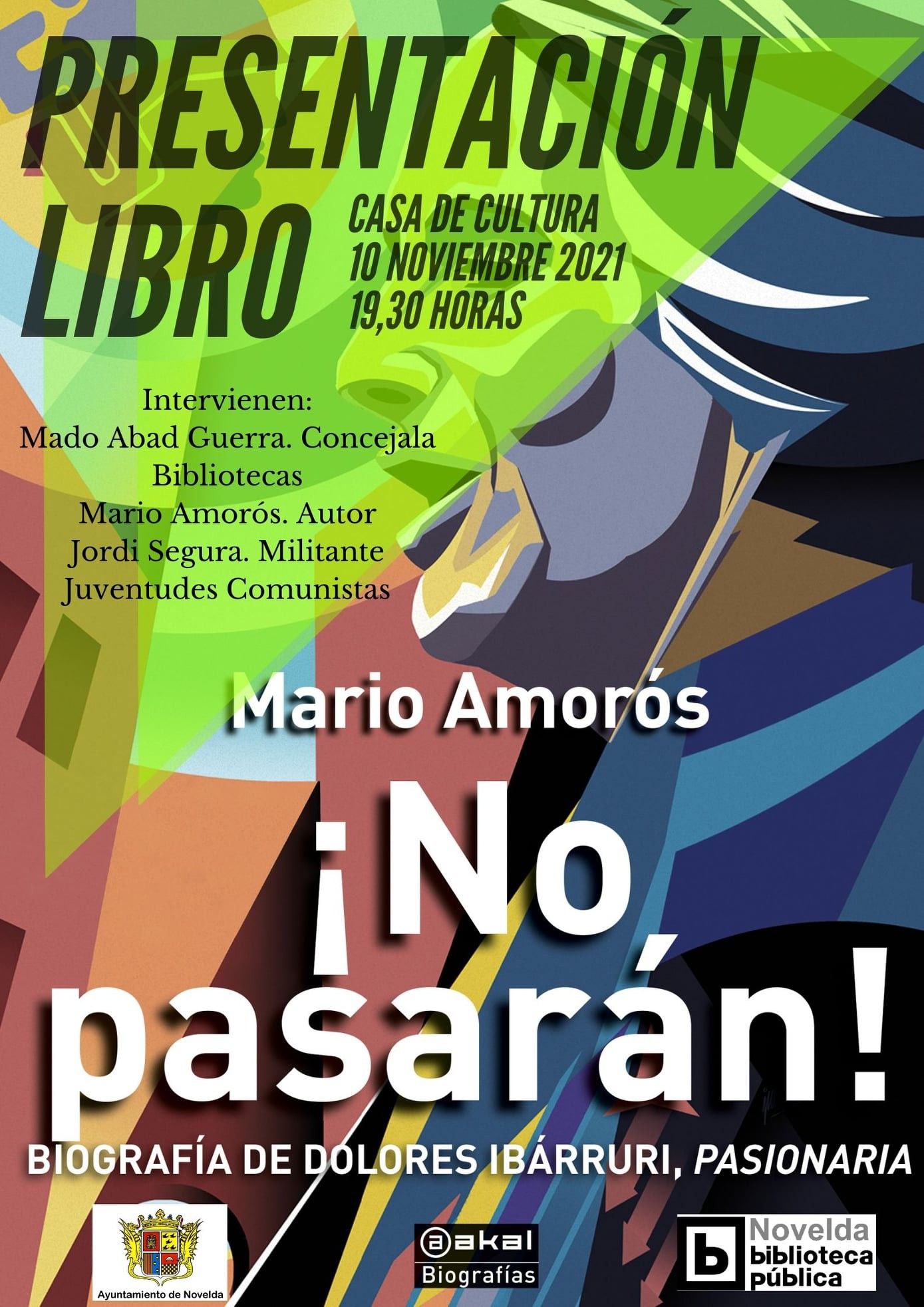 Ayuntamiento de Novelda 251654953_4678078502256047_3786494471209357596_n Presentació del llibre "¡No, pasarán!, biografía de Dolores Ibárruri" 