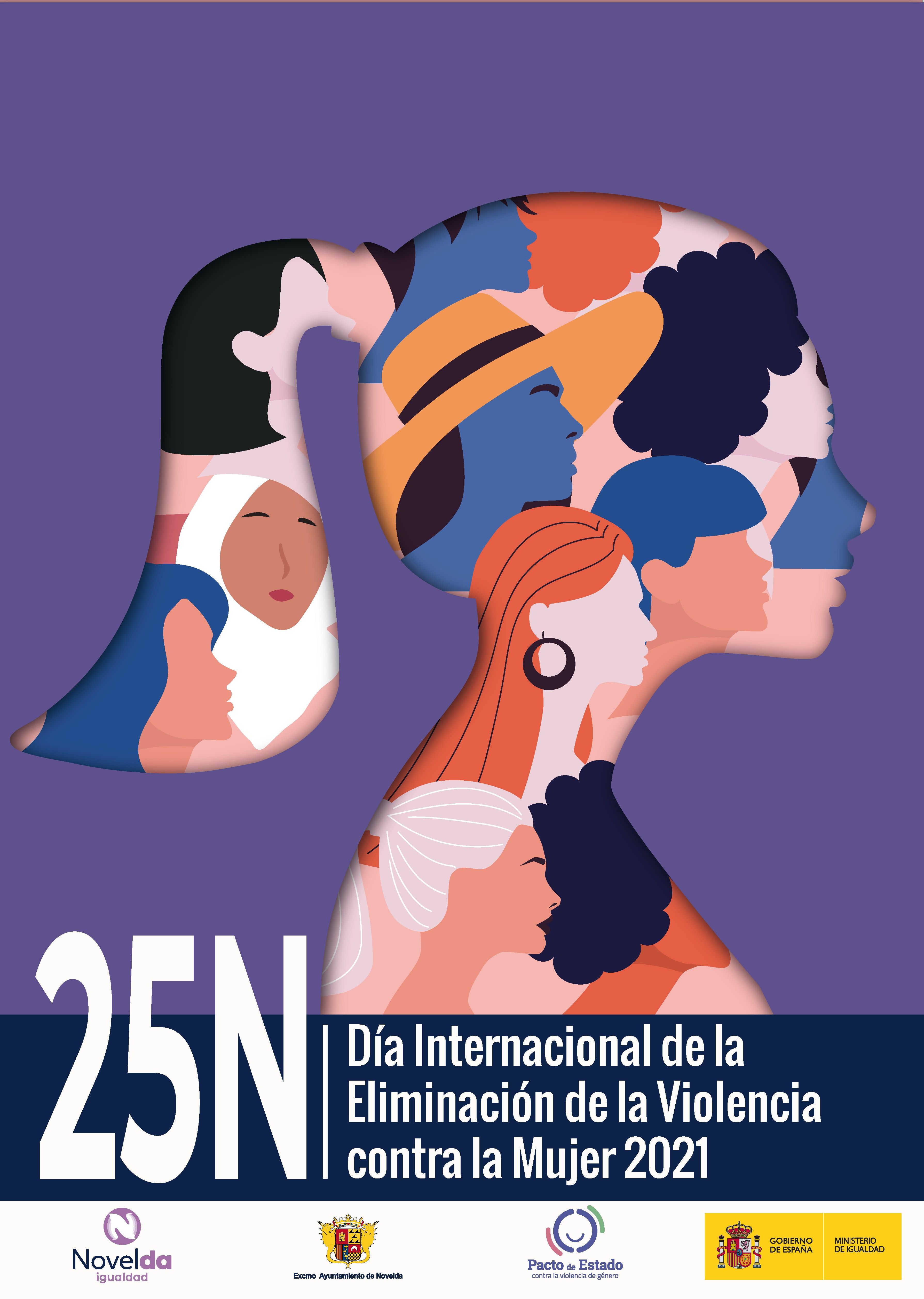 Ayuntamiento de Novelda CARTEL-25N-CASTELLANO-1 Actividades 25 N Día Internacional de la eliminación de la Violencia contra la Mujer 