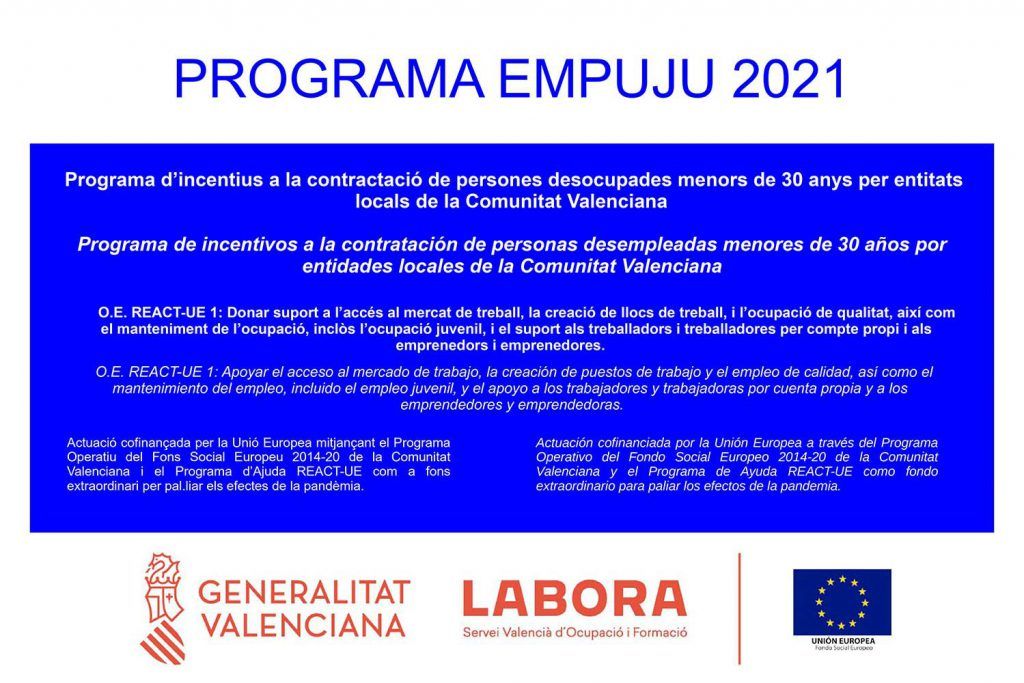 Ayuntamiento de Novelda cartel-empuju-1-1024x683 El Ayuntamiento da la bienvenida a los 50 nuevos trabajadores municipales 