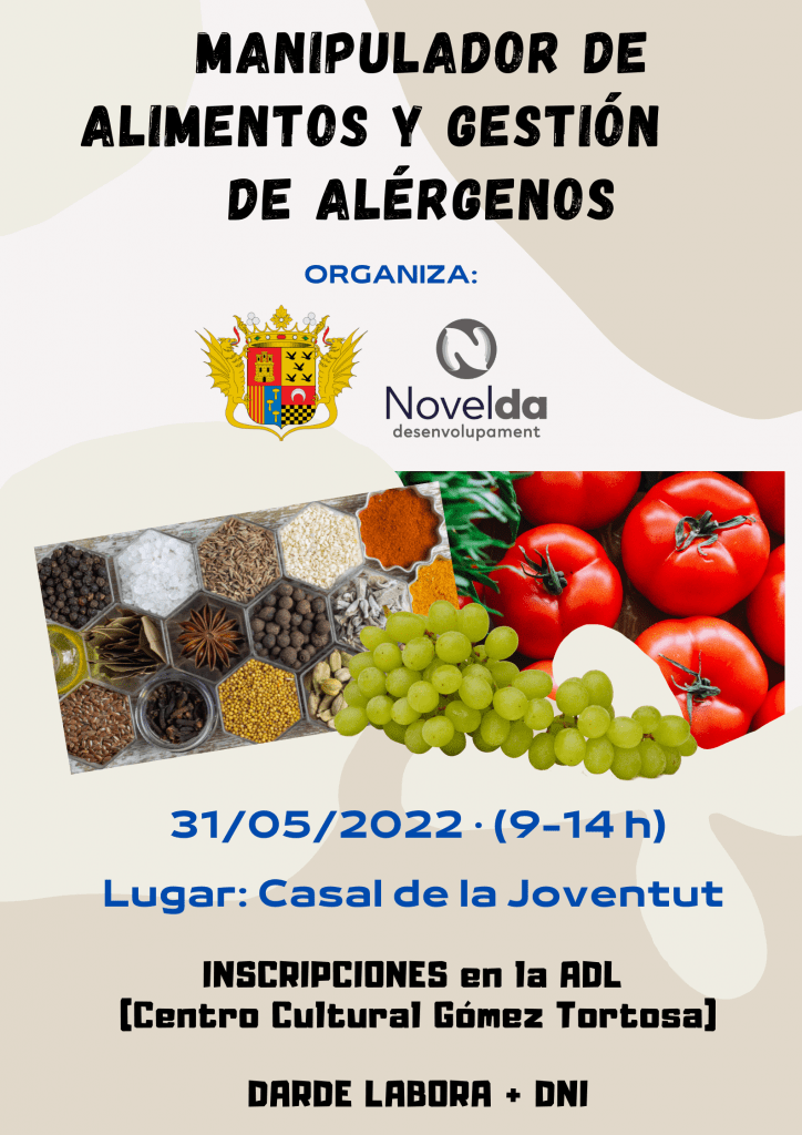 Ayuntamiento de Novelda Curso-manipulación-alimentos-724x1024 La Agencia de Desarrollo Local oferta un nuevo curso de manipulador de alimentos y gestión de alérgenos 
