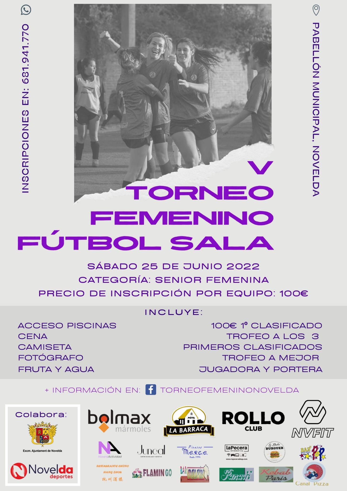 Ayuntamiento de Novelda Torneo-femenino-fútbol-sala V Torneig Femení de Futbol Sala 2022 