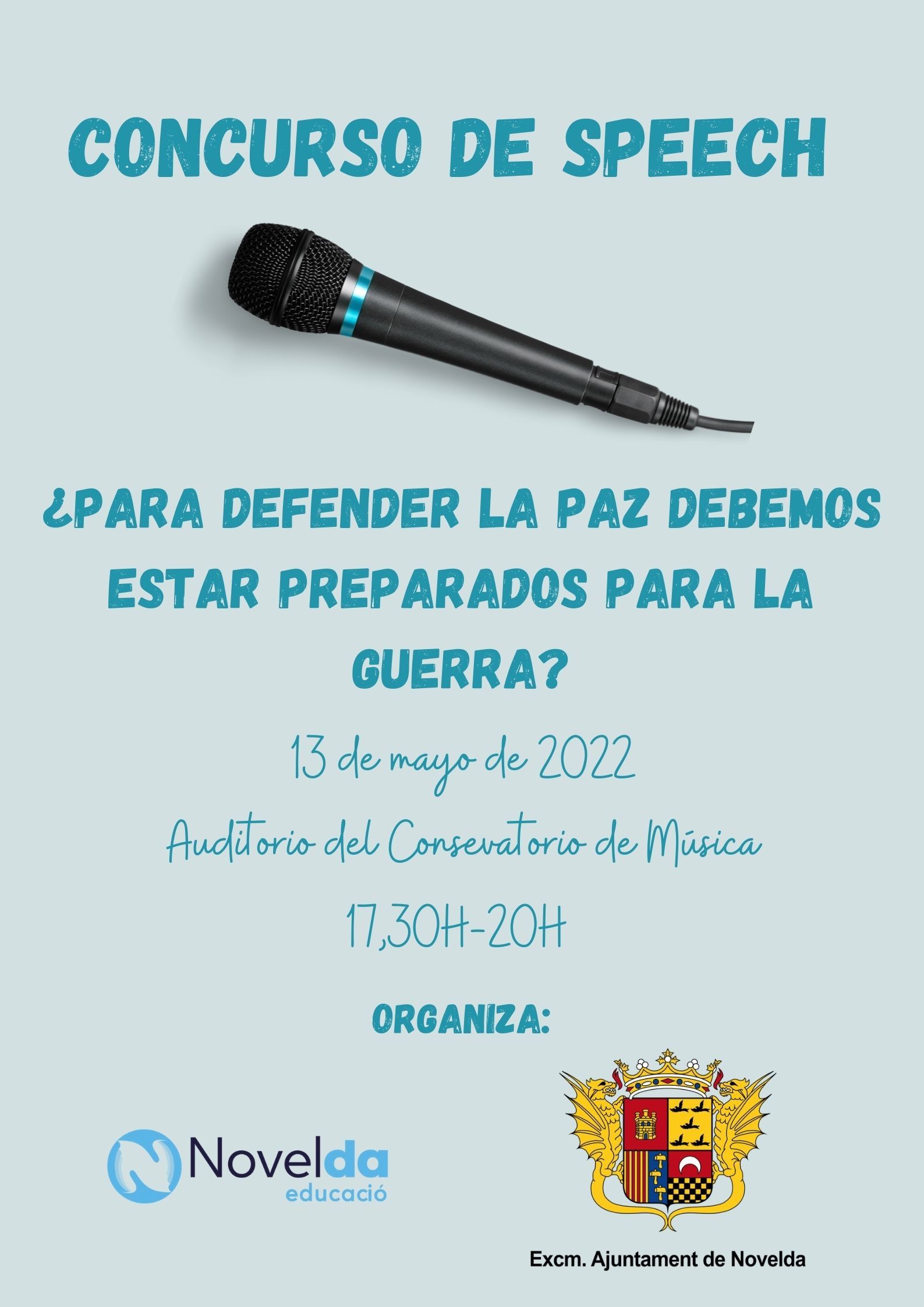 Ayuntamiento de Novelda cartel-concurso-oratoria Concurso de Speech 