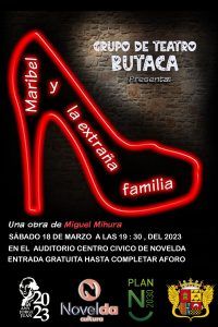 Ayuntamiento de Novelda Butaca-200x300 Grupo de teatro BUTACA presenta: "Maribel y la extraña família" 