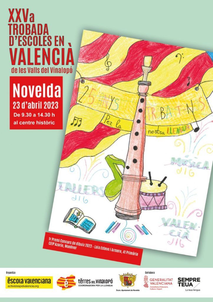 Ayuntamiento de Novelda Cartell-Trobada-Novelda-1-723x1024 Novelda acogerá la XXV Trobada de Escoles en Valencià de les Valls del Vinalopó 