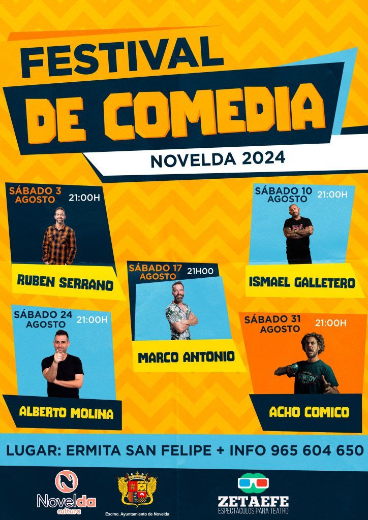 Ayuntamiento de Novelda CARTEL-GENERAL-724x1024 Cultura pone en marcha la primera edición del Festival de Comedia de Novelda 
